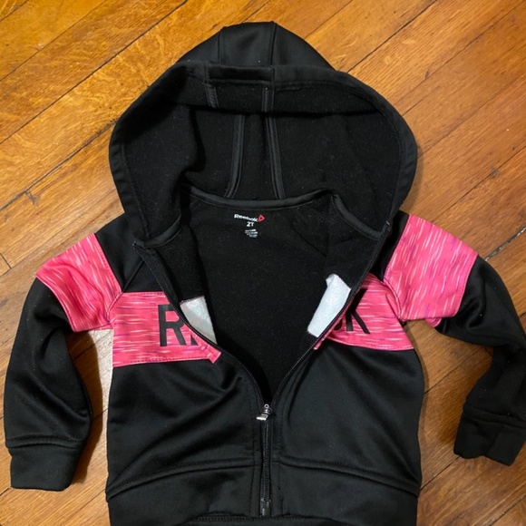 Pink/Black Reebok Hoodie 2T - Picture 5 of 5